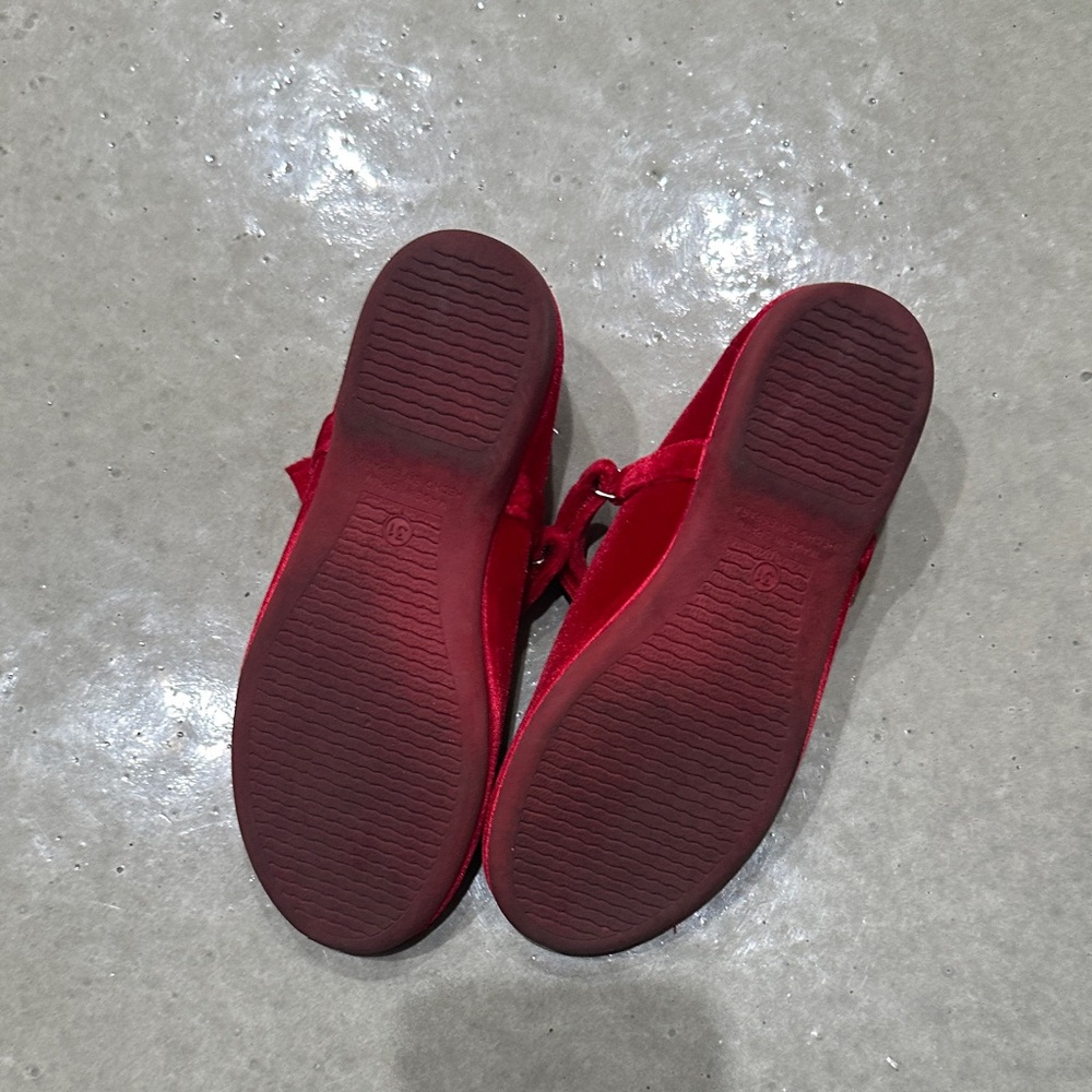 ChildrenChic Red Velvet Mary Jane Flats size 31 - Picture 7 of 7